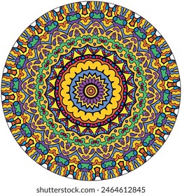 A Fun and Relaxing Activity: Coloring an Intricate Boho Mandala Design
