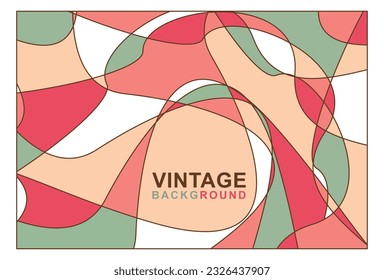 Fun retro background. Abstract textured colorful wavy shape design. irregular shape of classic colorful backround