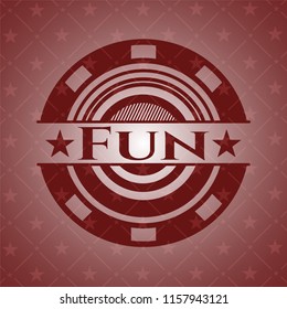 Fun retro style red emblem
