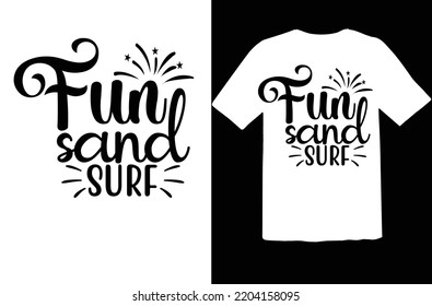 Diseño de arena divertida y surf svg