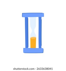 Spaß Sand Timer Kinder Cartoon. visuelles Werkzeug, Geduld Fokus, Konzentration Spiel Spaß Sand Timer Kinder Zeichen. einzelne Symbol, Vektorgrafik