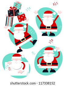 Fun Santa Illustration Characters Set