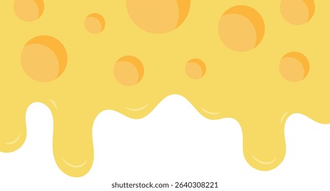 A fun, savory design with dripping shapes and warm cheese tones, evoking comfort and indulgence.
