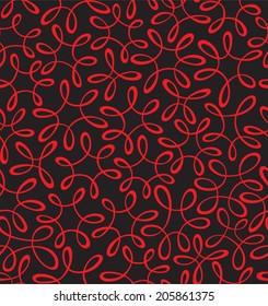 Fun Seamless Loopy Loops Pattern in Red