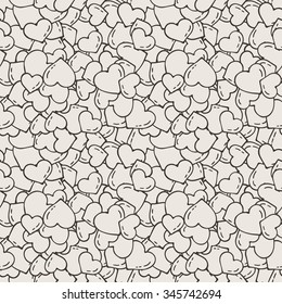 Fun seamless love heart background. For baby announcement, Valentine's Day, Mother's Day, Easter, wedding, scrapbook, gift wrapping paper, textiles.