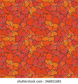 Fun seamless love heart background. For baby announcement, Valentine's Day, Mother's Day, Easter, wedding, scrapbook, gift wrapping paper, textiles.