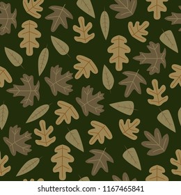 fun seamless pattern with autumn theme