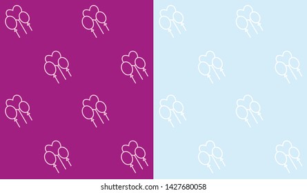 Fun seamless pattern with balloons. Vector illustration