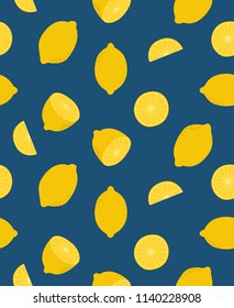 fun seamless pattern design with lemon shape element