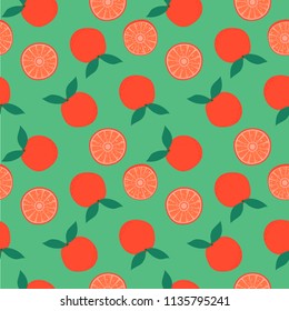 fun seamless pattern design with orange shape element