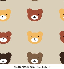 fun seamless pattern texture design bears for child themes vector image