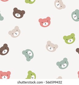 fun seamless pattern texture design bears for child themes vector image