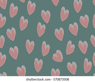 Fun seamless vintage love heart background in pretty colors. Great for baby announcement, Valentine's Day, Mother's Day, Easter, wedding, scrapbook, gift wrapping paper, textiles.