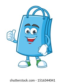 Fun Shopping Bag Cartoon Character A Mascot Design