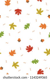 fun simple autumn theme seamless pattern