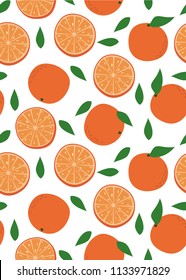 fun simple seamless pattern design with orange shape elemen