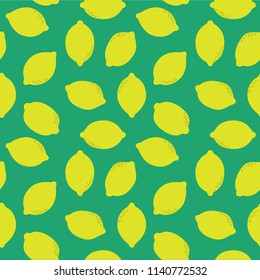 fun simple seamless pattern design with lemon shape element