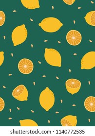 fun simple seamless pattern design with lemon shape element