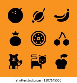 fun, single, hunter and slice icon set. Vector illustration for web and design.