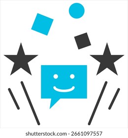 Divertido ícone único Glifo azul cinzento ilustração