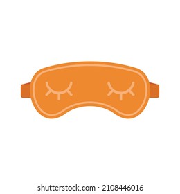 Fun sleeping mask icon. Flat illustration of fun sleeping mask vector icon isolated on white background