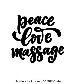 Fun slogan about massage. Lettering typography quote. Hand drawn inspirational, motivational poster. Cosmetology print, badge, logo, tag. Vector illustration