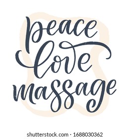 Fun slogan about massage. Lettering typography quote. Hand drawn inspirational, motivational poster. Cosmetology print, badge, logo, tag. Vector illustration