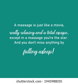 Fun slogan about massage. Lettering typography quote. inspirational, Cosmetology print, motivational poster. badge, logo, tag. Vector illustration