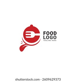 Fun smile spoon and fork logo for food business restaurant