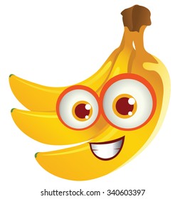 Fun Smiling Face Bananas - Happy Bananas Bunch