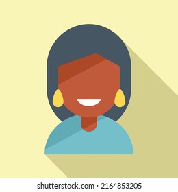 Fun smiling icon flat vector. Happy person. Team smile
