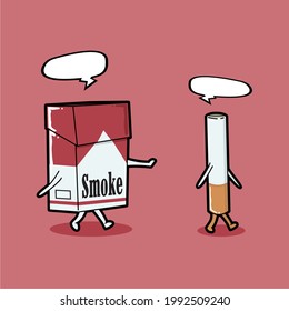 Fun Smoke Comic Style Illustration