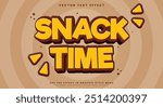 Fun Snacks Time editable text effect template Suitable for sweet food theme