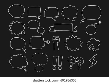fun speech bubble set