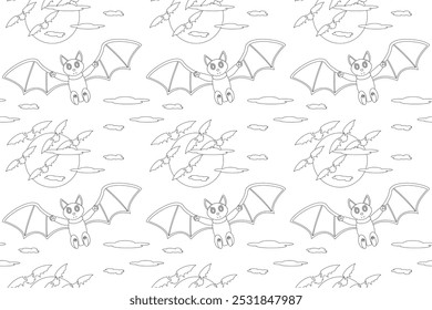 Fun and spooky Halloween bat-themed coloring page, perfect for kids. Great for classrooms, party activities, and creative learning.