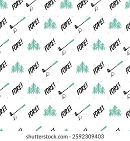 Fun Sporty Golf Pattern with Clubs and Trees. Perfect for golf enthusiasts, sports-themed fabric, wallpapers, or custom merchandise. Add a stylish yet fun golf-inspired print