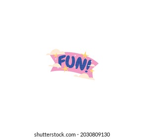 Fun Sticker Icon Isolated On White Background