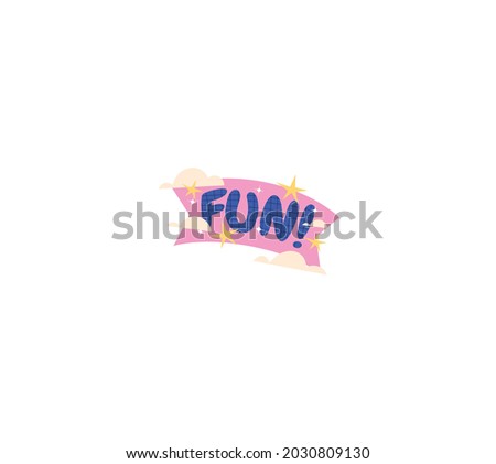 Fun Sticker Icon Isolated On White Background