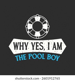 a fun summer design for the pool boy, perfect for vacations, parties, and sunny days by the water.