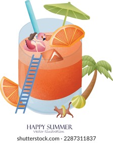 fun summer vacation holiday art