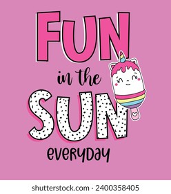 FUN THE SUN EVERYDAY GIRL ICE CREAM