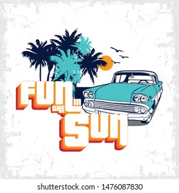 Fun in the Sun vector graphic design