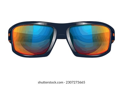 Fun sunglasses modern frame icon isolated