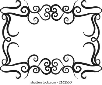 A fun swirling frame design element.