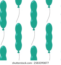 Fun teal balloons create a lively pattern for party decorations and celebrations