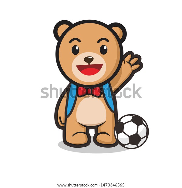 teddy bear with football