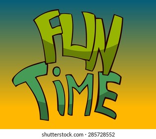 Fun Time Vector Card Design. 
