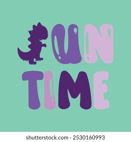 Fun Time-Kids T-shirt Design illustration, eps file format