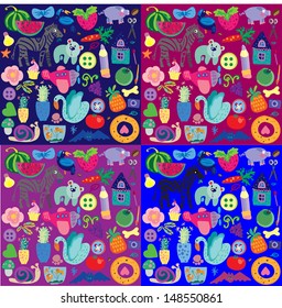 fun, toy, set, zoo,  pattern, cartoon