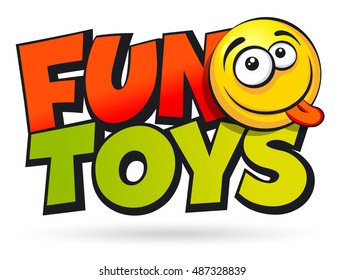 FUN TOYS inscription. Vector illustration